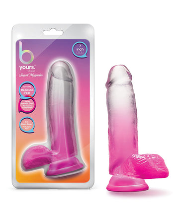 Blush Novelties BL-38500 B Yours 7" Sugar Magnolia Dildo, Fuchsia