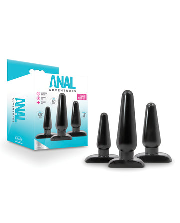 Blush Novelties BL-386915 Basic Plug Kit, Black PVC, Graduated