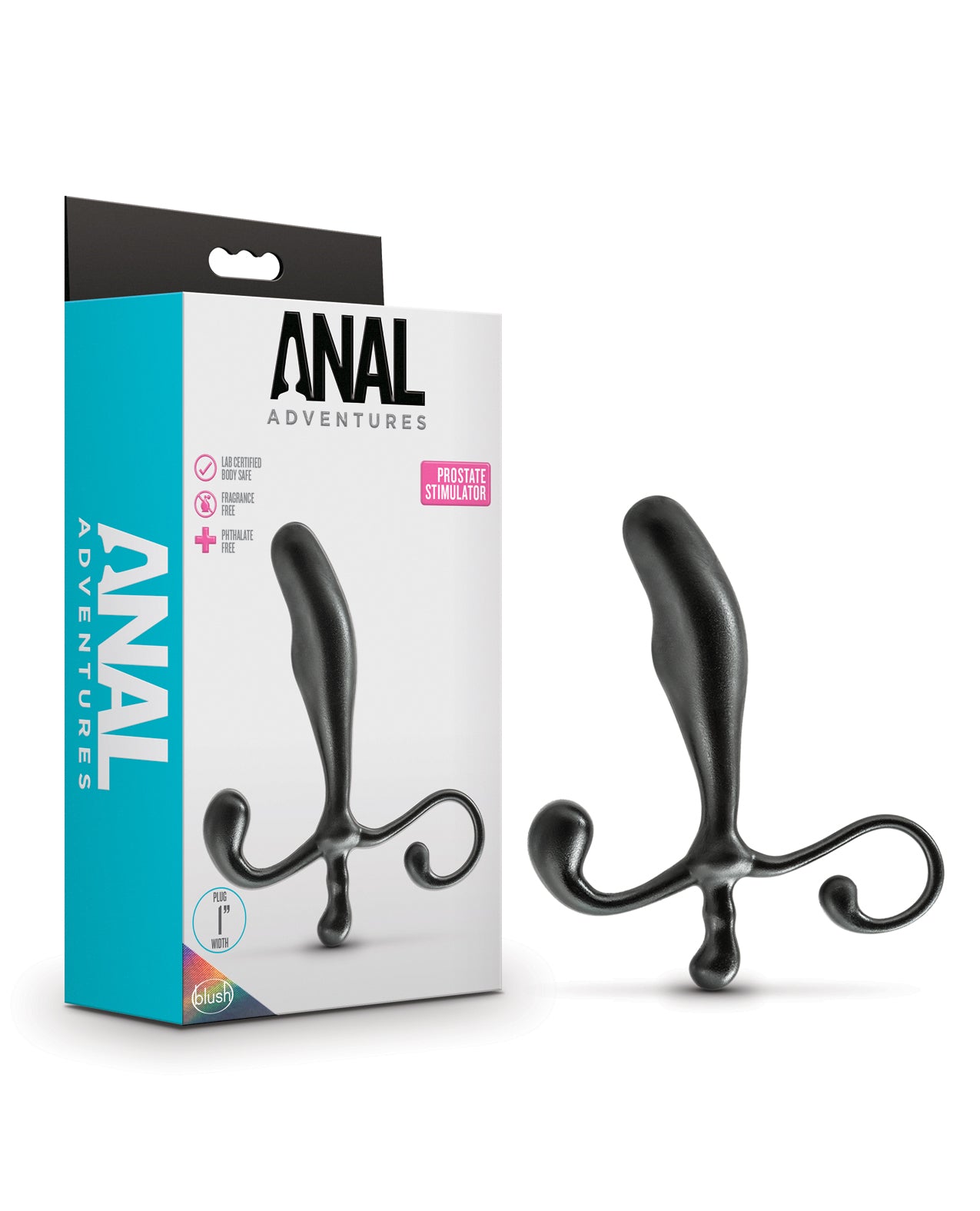 Blush Novelties BL-40085 Anal Adventures Prostate Stimulator, Black Silicone