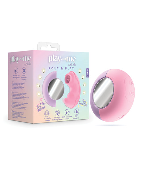 Blush Novelties Play With Me Pout & Play Dual-Ended Vibrator, 10 Settings