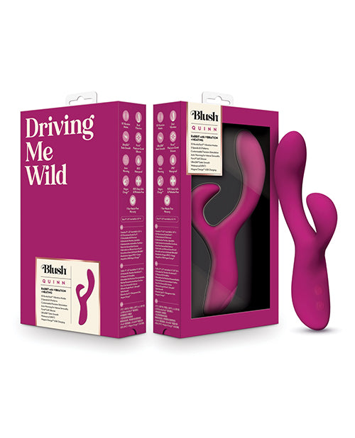 Blush Novelties BL-41520 Quinn Rabbit Vibrator, Burgundy, Heated
