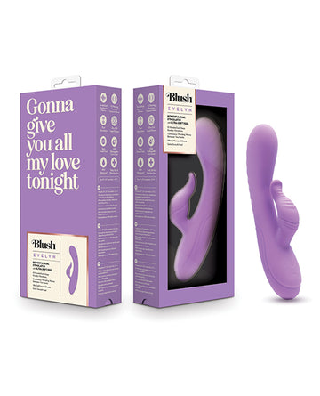 Blush Evelyn Rabbit Vibrator, Purple - RumboTech™ Dual Stimulation