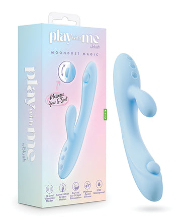 Blush Novelties Play With Me Moondust Magic Vibrator - Blue, Body-Safe Silicone