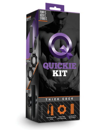 Blush Novelties BL-50115 Quickie Kit - Thick Cock, Black, Vibrating