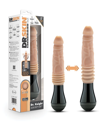 Blush Novelties BL-52213 Dr. Knight Thrusting Dildo, 10.5 Inch Beige
