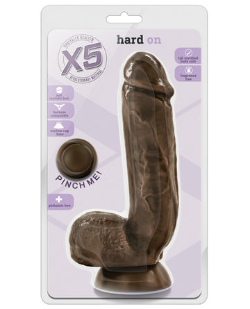 Blush Novelties BL-52306 X5 Hard On Realistic Dildo, 8.5 inch, Brown