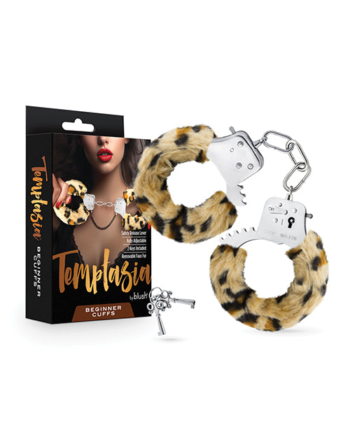 Blush Novelties BL-55419 Temptasia Beginner Cuffs, Leopard Faux Fur