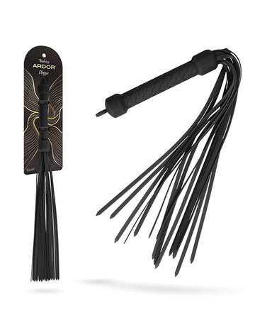 Blush Novelties BL-55505 Ardor Flogger, Black Silicone Sensory Toy