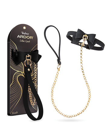 Blush Novelties BL-55545 Ardor Collar & Leash, Black, Silicone