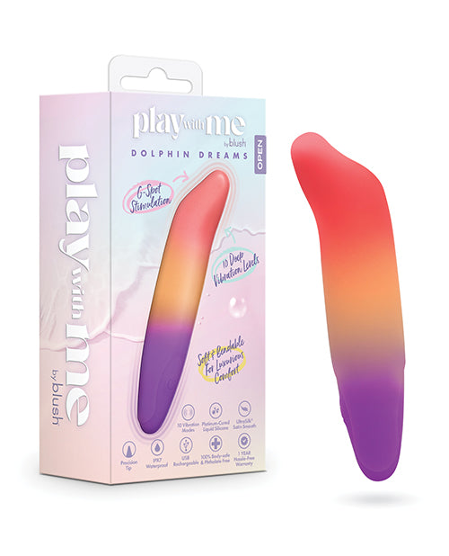 Blush Novelties BL-55808 Dolphin Dreams Vibrator, 10 Modes, Silicone