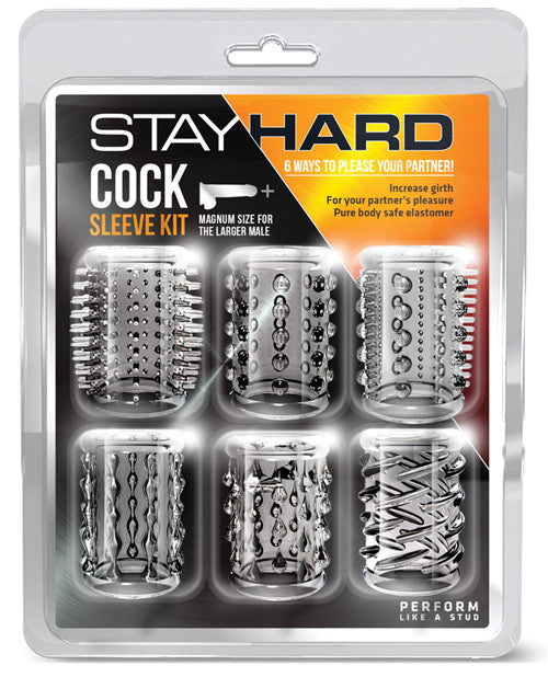 Blush Novelties BL-60612 Stay Hard Cock Sleeve Kit, Silicone, Pack of 6