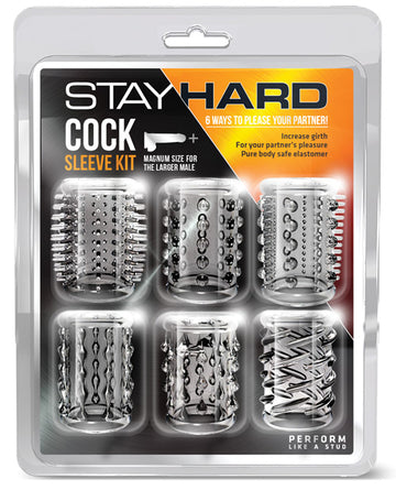 Blush Novelties BL-60612 Stay Hard Cock Sleeve Kit, Silicone, Pack of 6