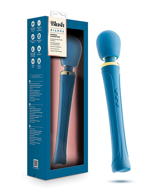 Blush Dianna Wand Massager, Teal - 20 Patterns, 5 Speeds, IPX7 Waterproof