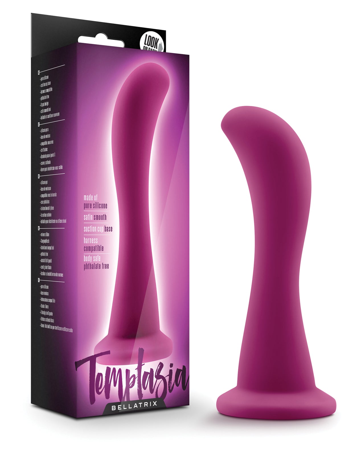 Blush Novelties Temptasia Bellatrix G-Spot Massager, Plum Platinum Silicone