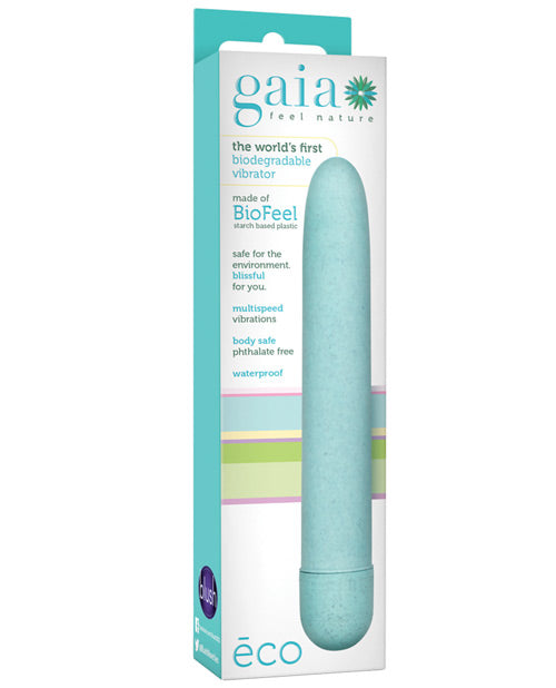 Blush Novelties BL-81902 Gaia Vibrator, Aqua, Biofeel, Multispeed