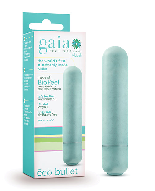 Blush Novelties BL-82902 Gaia Eco Bullet, Aqua, 1 Speed Vibrator