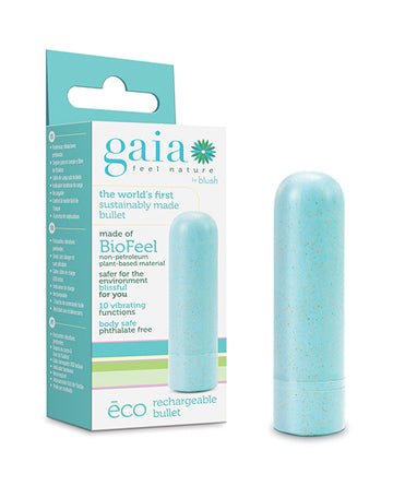 Blush Novelties BL-83902 Gaia Eco Rechargeable Bullet, Aqua