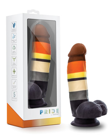 Blush Novelties BL-88268 Pride P9 Dildo, Multi Color Silicone