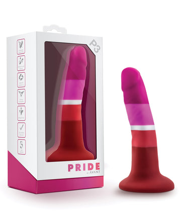 Blush Novelties Avant P3 Lesbian Pride Dildo, Body-Safe Silicone