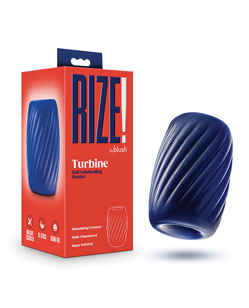 Blush Rize Turbine Self-Lubricating Stroker, X5® Plus Material - Blue