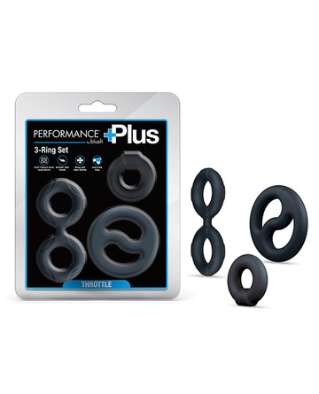 Blush Novelties BL-92005 Performance Plus Throttle Cock Ring Set, Silicone