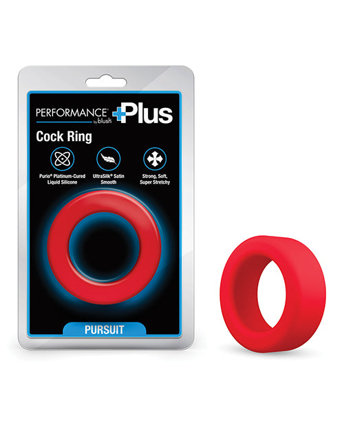 Blush Novelties BL-92008 Performance Plus Pursuit Cock Ring, Red Silicone