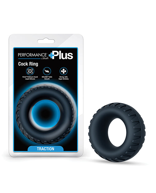 Blush Novelties BL-92025 Performance Plus Traction Ring, Black, Silicone