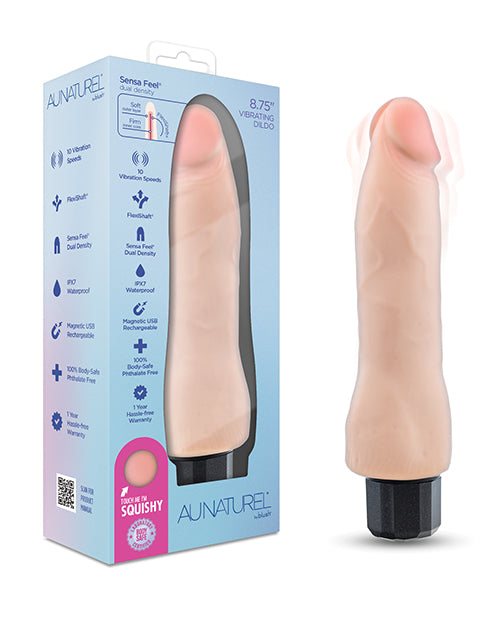 Blush Novelties BL-93913 Au Naturel Vibrating G-Spot Dildo, 8.75" TPE