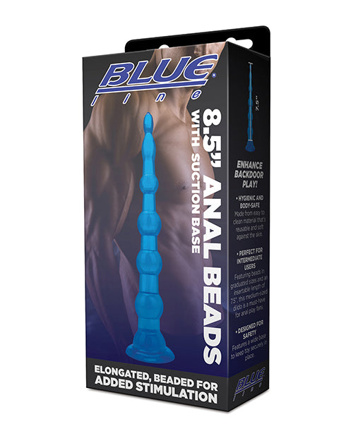 Electric BLM4040-BLU Anal Beads w/Suction Base, 8.5 Inch TPE