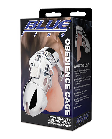 Blue Line Obedience Cage, Silver Zinc Alloy – 5-Piece Customizable Set