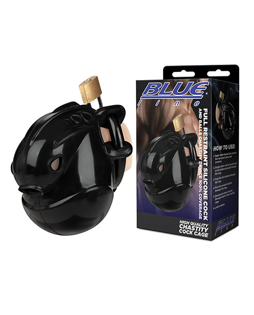 Electric Full Restraint Silicone Chastity Device, 2.75" Insertable Length