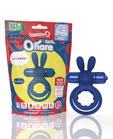 Screaming O 4BHAR-BB 4B Ohare Blueberry Vibrator, Blue, 5 Speeds