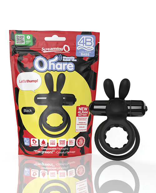 Screaming O 4BHAR-BL Ohare Vibrator, Black, 5 Speeds, Waterproof