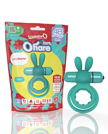 Screaming O 4BHAR-KW 4B Ohare Rabbit Vibrator, Teal, 5 Speeds, Waterproof