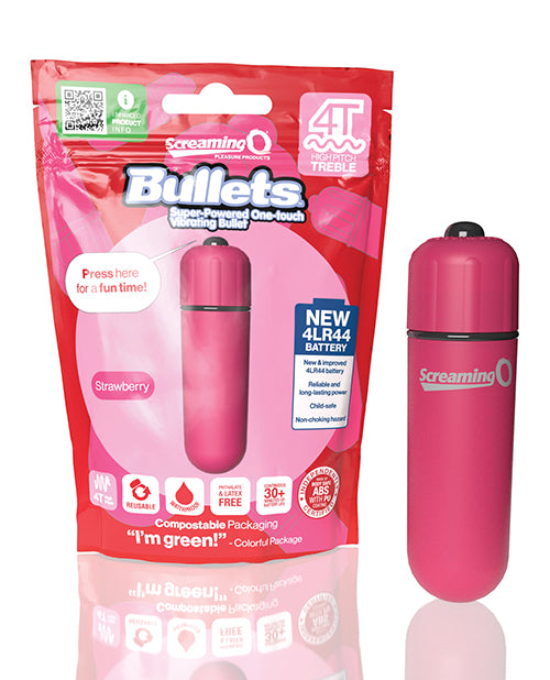 Screaming O 4TBUL-ST 4T Bullet Vibrator, Pink, 5 Speeds