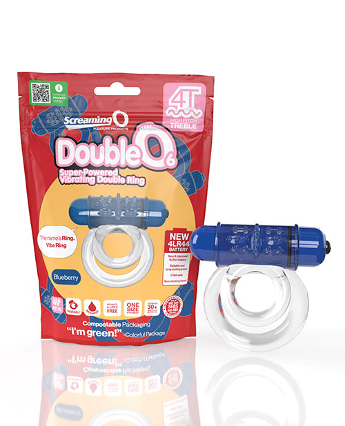 Screaming O 4TD6-BB 4T DoubleO, Blue, Vibrating