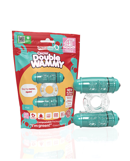 Screaming O 4T Double Wammy - Kiwi, Dual Stimulation Vibrator