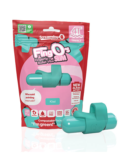 Bushman Products Screaming O 4T FingO Slim, Green, 5-Speed Vibrations