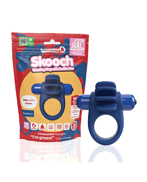 Bushman Products 4TSK-BB Screaming O 4T Skooch, Blue Vibrating Ring