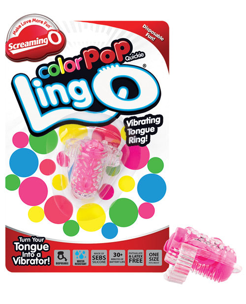 Screaming O CPLNG-PK Color Pop Quickie LingO, Pink Vibrating Disposable