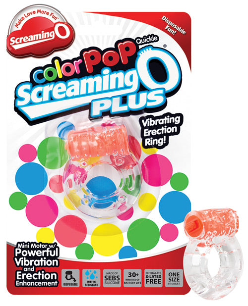 Screaming O CPSOP-OR Color Pop Quickie O Plus, Orange Disposable Vibrator