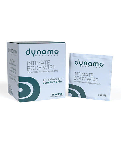Screaming O Dynamo Wellness Intimate Body Wipes, 15 Pack