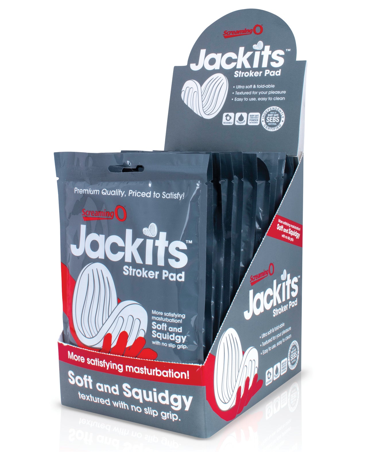 Screaming O JJP Jackits Stroker Pad, Clear, Soft, Foldable