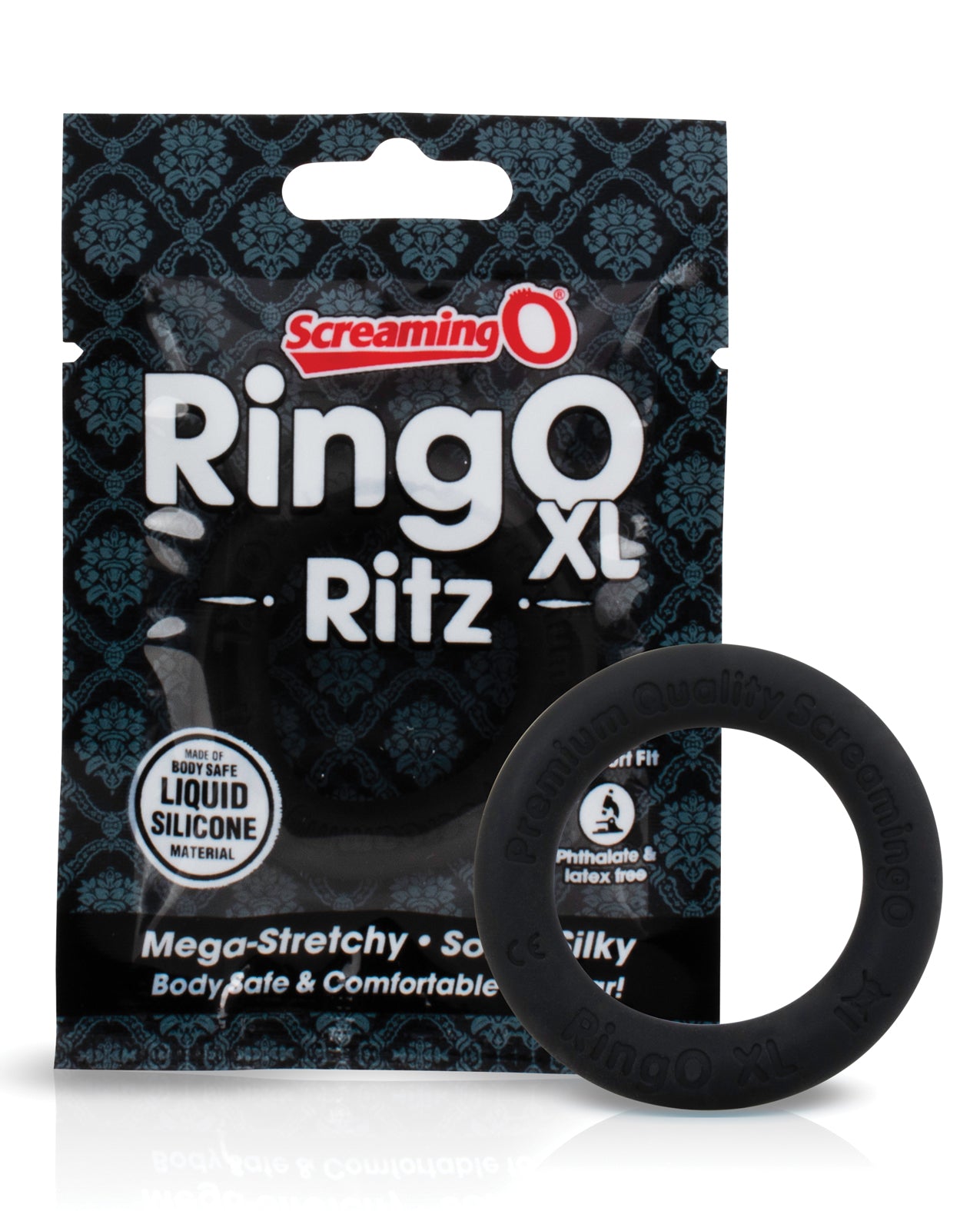 Screaming O LSX-BL RingO Ritz XL, Black Silicone Ring