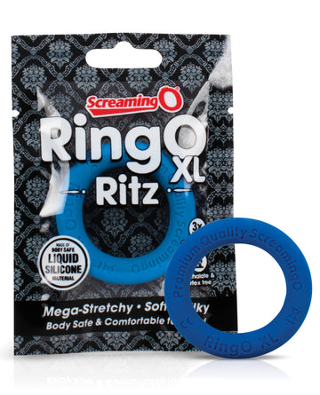 Screaming O Ring O Ritz XL Liquid Silicone Erection Enhancer Ring, Blue