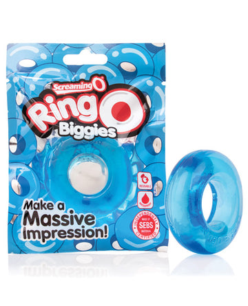 Screaming O RBG-BU RingO Biggies Cock Ring, Blue, Thicker Fit