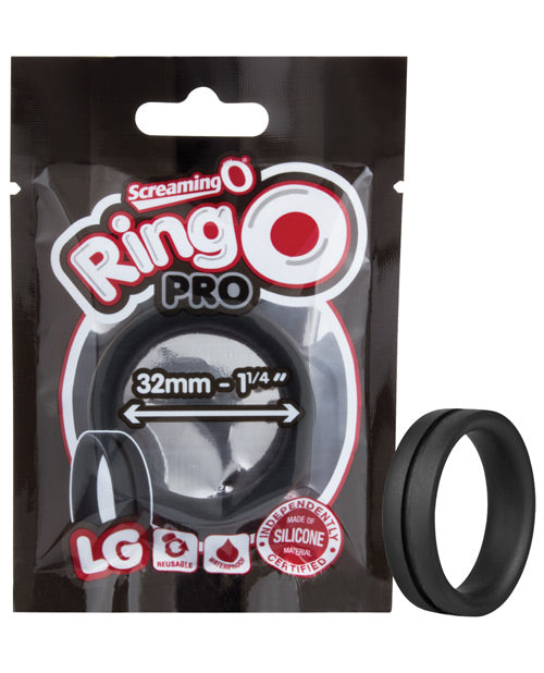 Screaming O RingO Pro Large, 1.25-Inch Silicone Erection Enhancer - Black