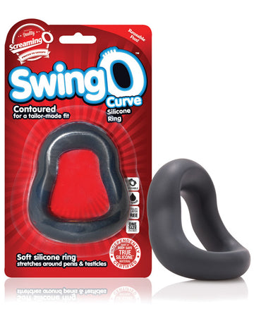 Screaming O SL2-G SwingO Curved Cock Ring, Grey Silicone