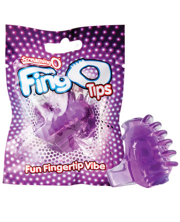 Screaming O TIP-PU FingO Tips, Purple Vibrating Mini Massager