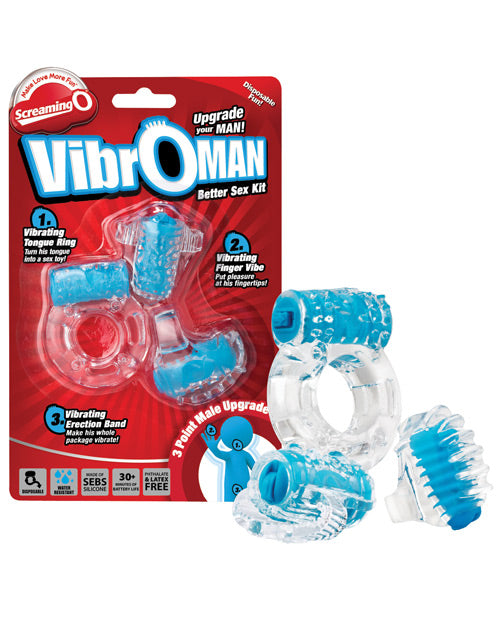 Screaming O VIB-BU VibrOMan, Blue Vibrating Toy